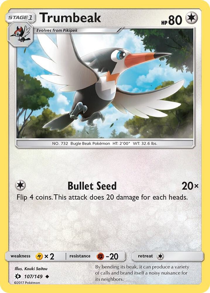 Trumbeak 107/149 card from SM Base Set