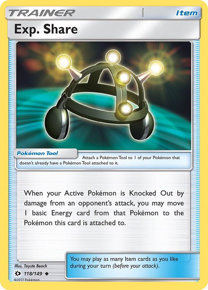Exp. Share 118/149 card from SM Base Set