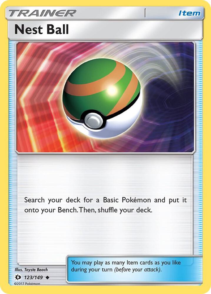 Nest Ball 123/149 card from SM Base Set