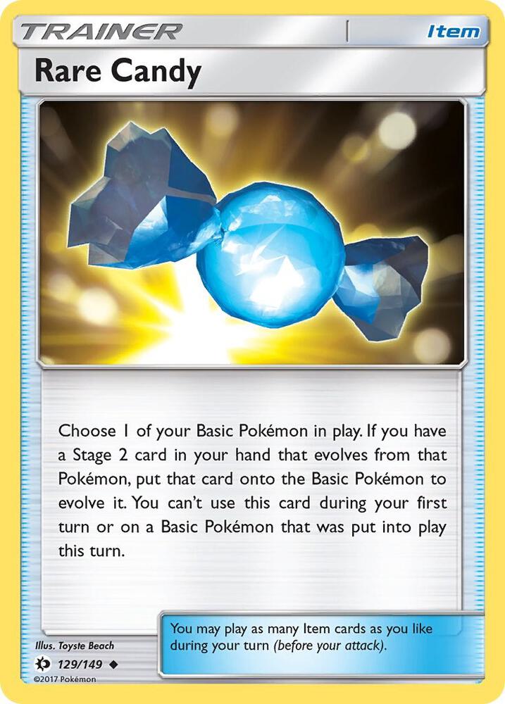 Rare Candy 129/149 card from SM Base Set