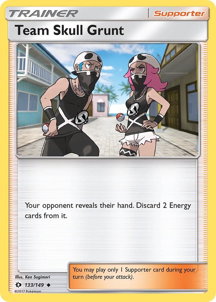 Team Skull Grunt 133/149 card from SM Base Set
