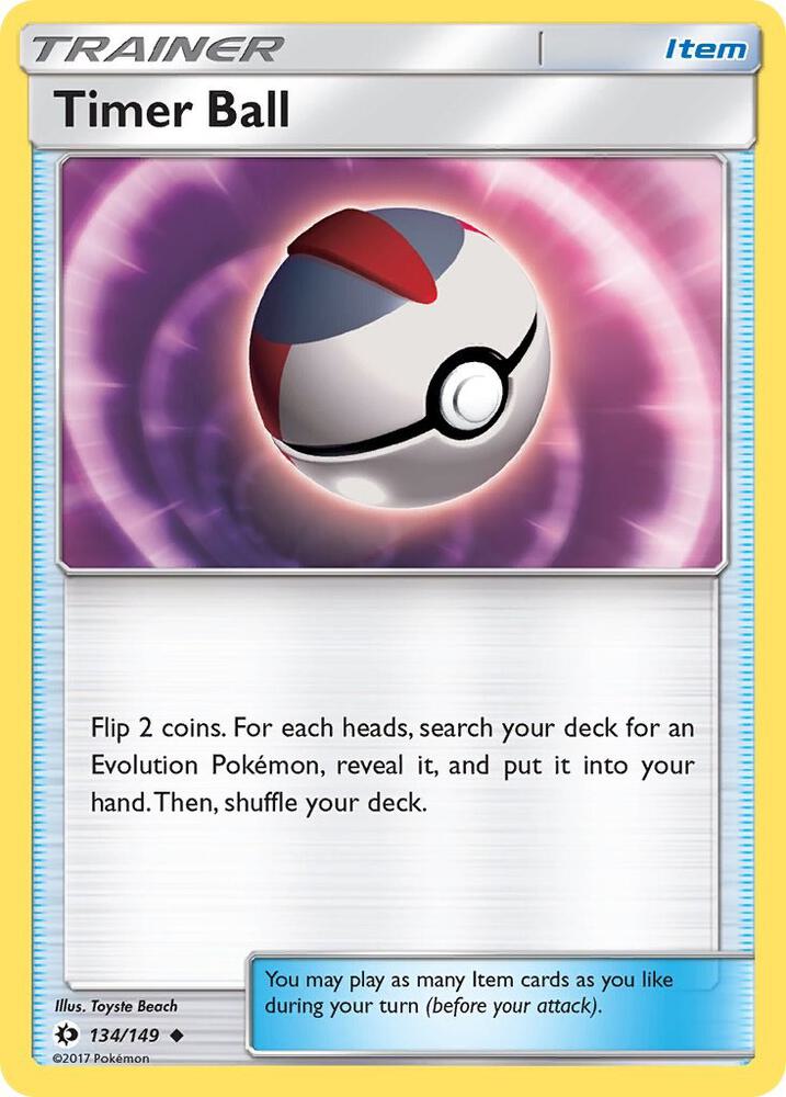 Timer Ball 134/149 card from SM Base Set