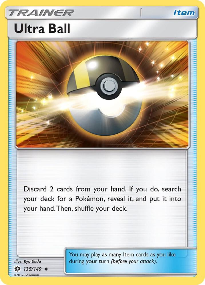 Ultra Ball 135/149 card from SM Base Set
