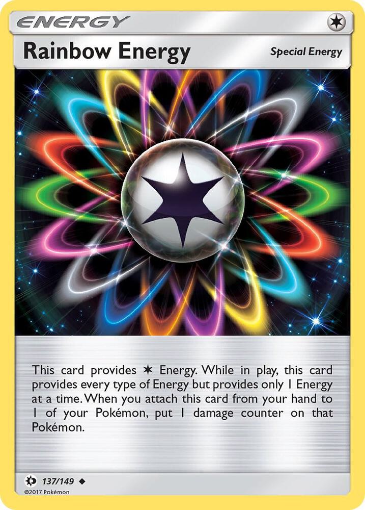 Rainbow Energy 137/149 card from SM Base Set
