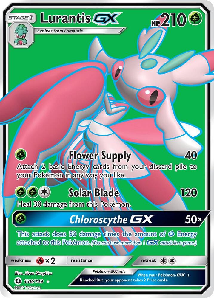 Lurantis GX (Full Art) 138/149 card from SM Base Set