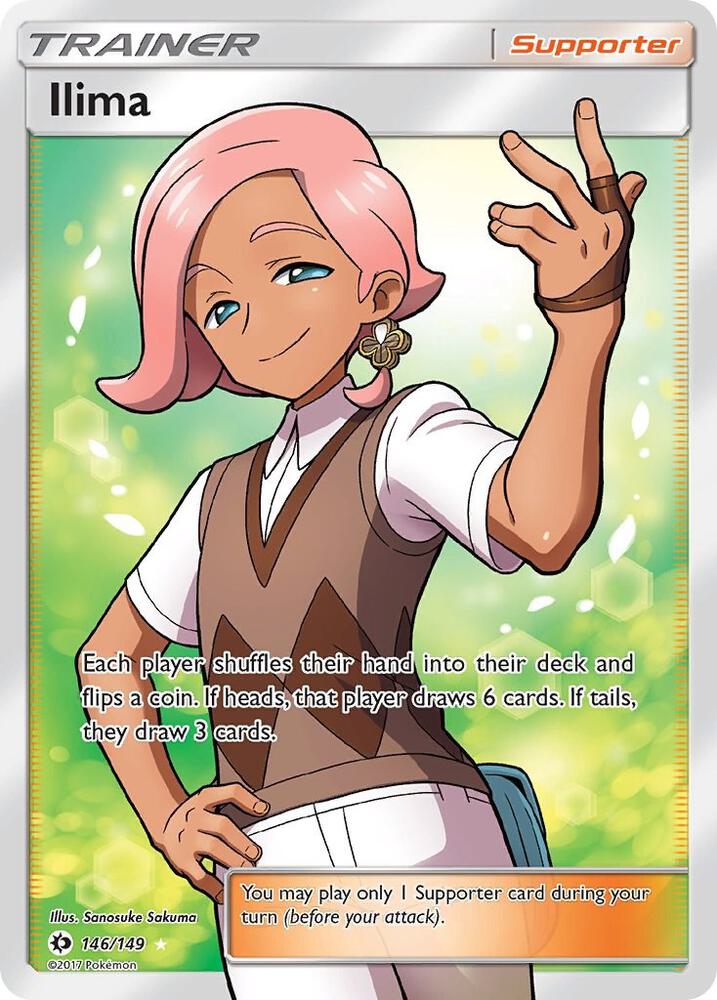 Ilima (Full Art) 146/149 card from SM Base Set