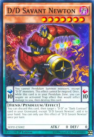 D/D Savant Newton SDPD-EN002 card from Structure Deck: Pendulum Domination