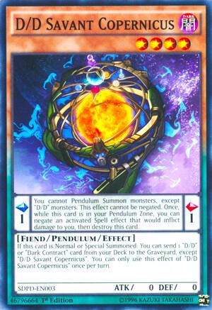 D/D Savant Copernicus SDPD-EN003 card from Structure Deck: Pendulum Domination