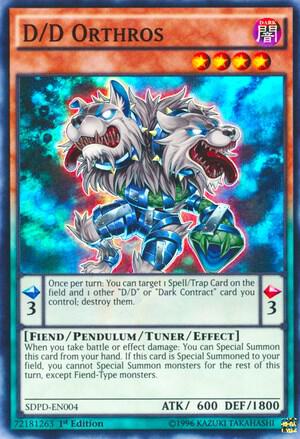 D/D Orthros SDPD-EN004 card from Structure Deck: Pendulum Domination