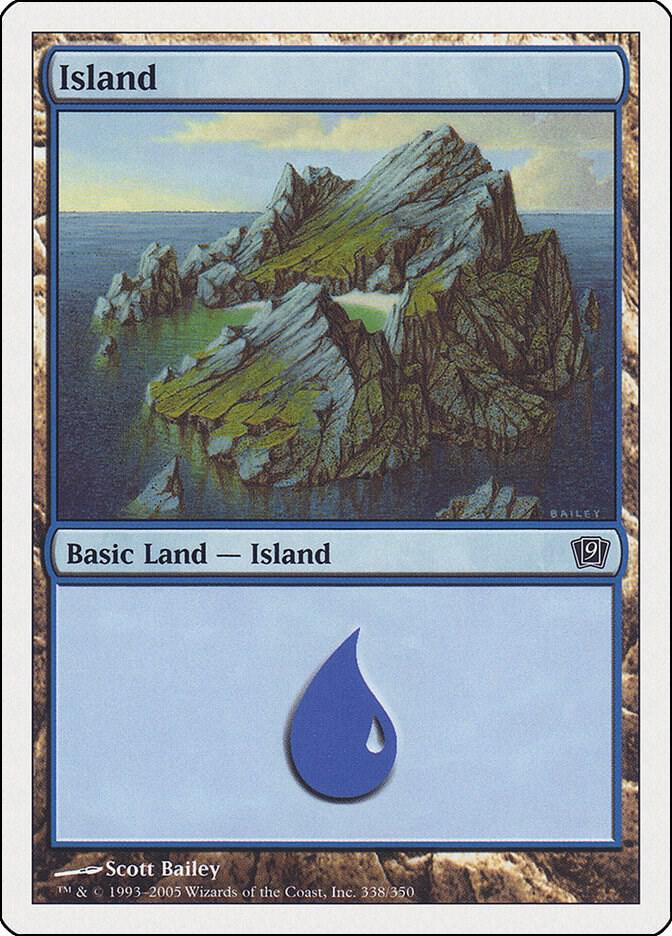 Island 338 card from 9th Edition