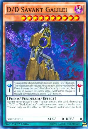 D/D Savant Galilei SDPD-EN010 card from Structure Deck: Pendulum Domination
