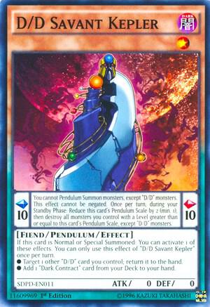 D/D Savant Kepler SDPD-EN011 card from Structure Deck: Pendulum Domination