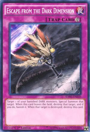 Escape from the Dark Dimension SDPD-EN039 card from Structure Deck: Pendulum Domination