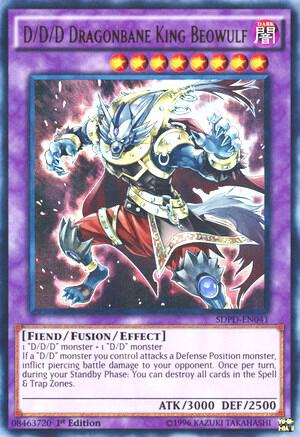 D/D/D Dragonbane King Beowulf SDPD-EN041 card from Structure Deck: Pendulum Domination