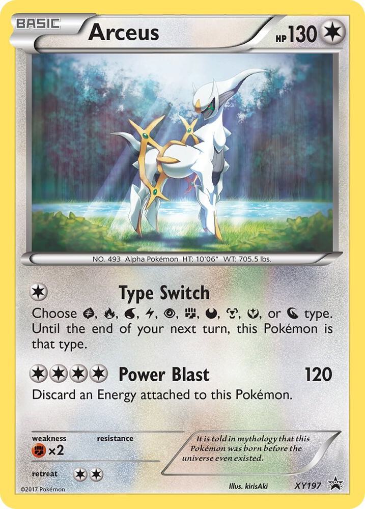 Arceus XY197 card from XY Promos