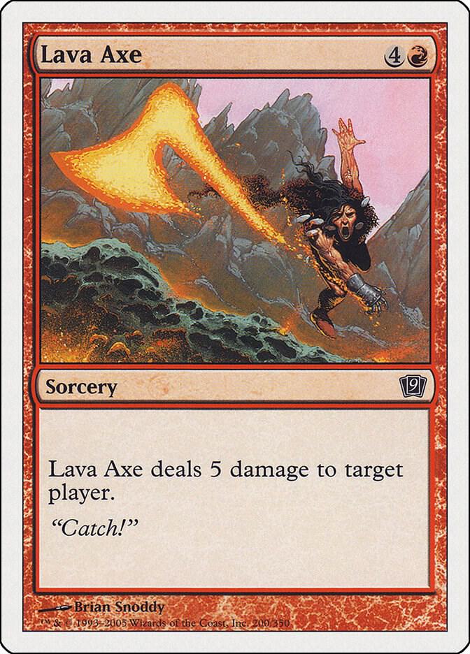 Lava Axe 200 card from 9th Edition