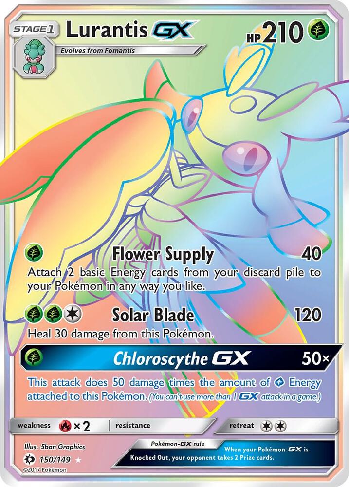 Lurantis GX (Secret) 150/149 card from SM Base Set