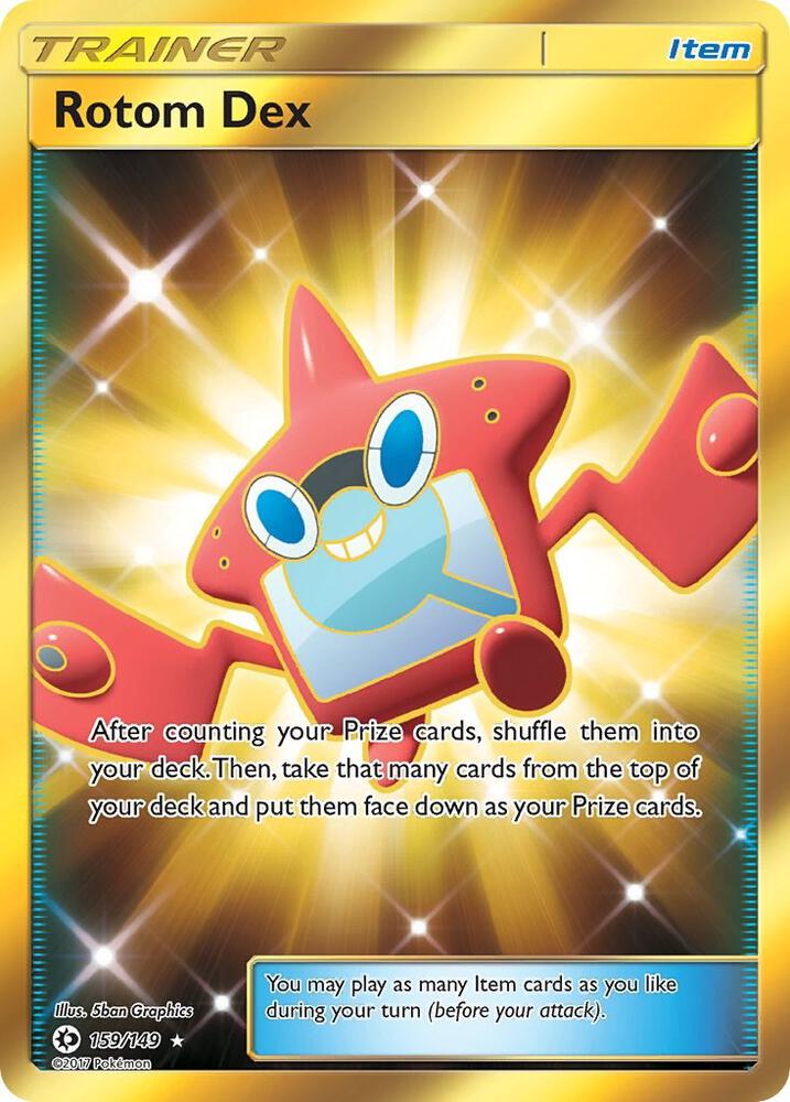 Rotom Dex (Secret) 159/149 card from SM Base Set