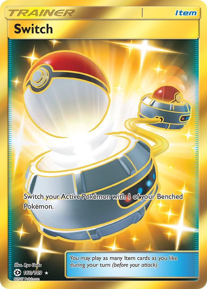 Switch (Secret) 160/149 card from SM Base Set