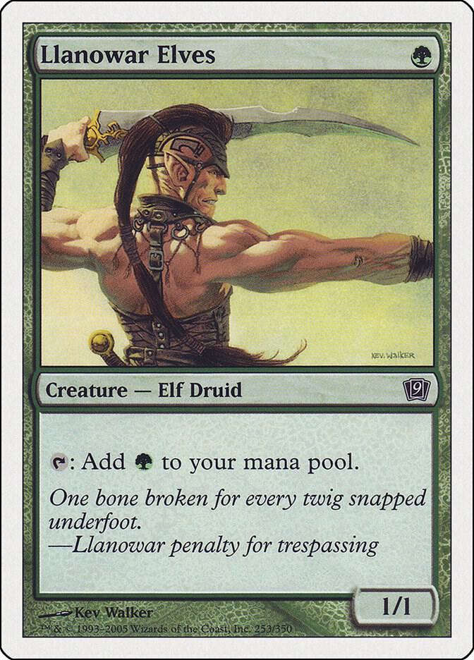 Llanowar Elves 253 card from 9th Edition