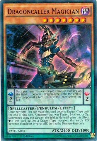 Dragoncaller Magician RATE-EN001 card from Raging Tempest