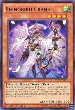 Shinobird Crane RATE-EN023 card from Raging Tempest