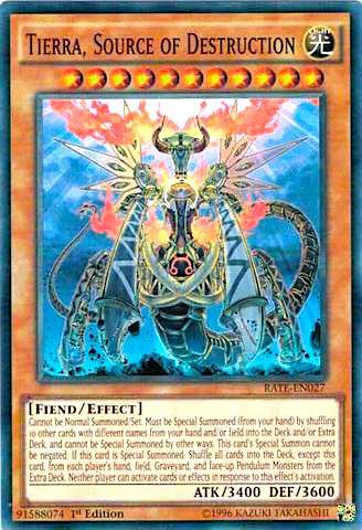 Tierra, Source of Destruction RATE-EN027 card from Raging Tempest