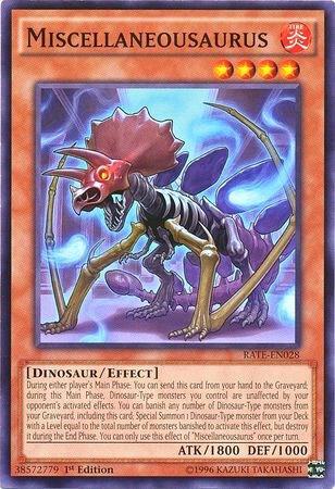 Miscellaneousaurus RATE-EN028 card from Raging Tempest
