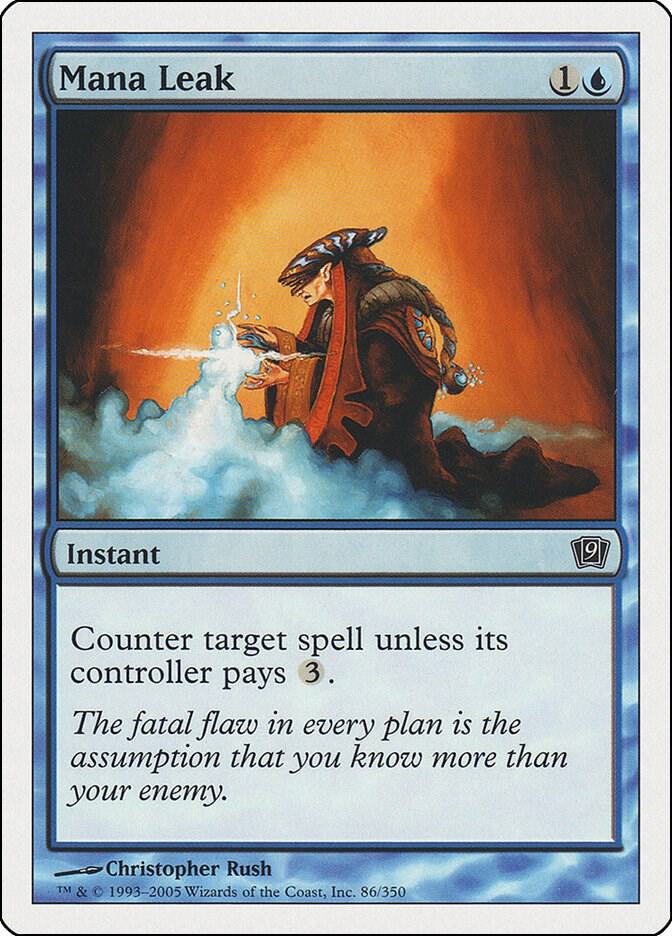 Mana Leak 86 card from 9th Edition