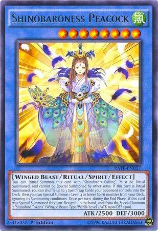 Shinobaroness Peacock RATE-EN037 card from Raging Tempest