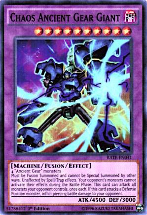Chaos Ancient Gear Giant RATE-EN041 card from Raging Tempest