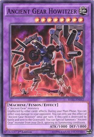 Ancient Gear Howitzer RATE-EN042 card from Raging Tempest