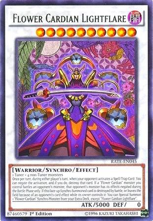 Flower Cardian Lightflare RATE-EN045 card from Raging Tempest