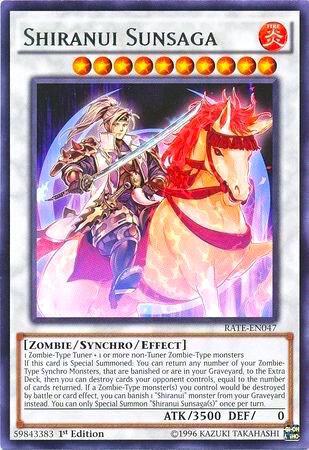 Shiranui Sunsaga RATE-EN047 card from Raging Tempest