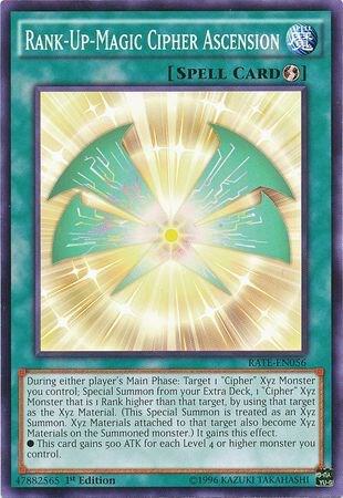 Rank-Up-Magic Cipher Ascension RATE-EN056 card from Raging Tempest