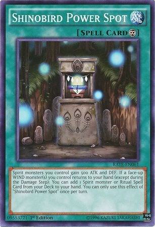 Shinobird Power Spot RATE-EN061 card from Raging Tempest