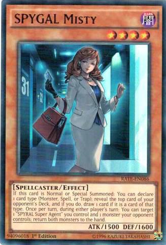 SPYGAL Misty RATE-EN086 card from Raging Tempest
