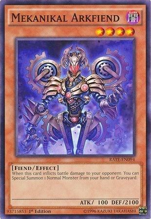 Mekanikal Arkfiend RATE-EN094 card from Raging Tempest
