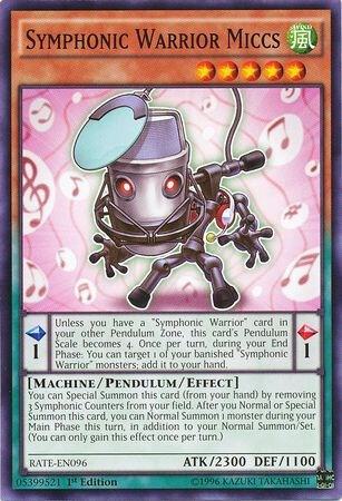 Symphonic Warrior Miccs RATE-EN096 card from Raging Tempest