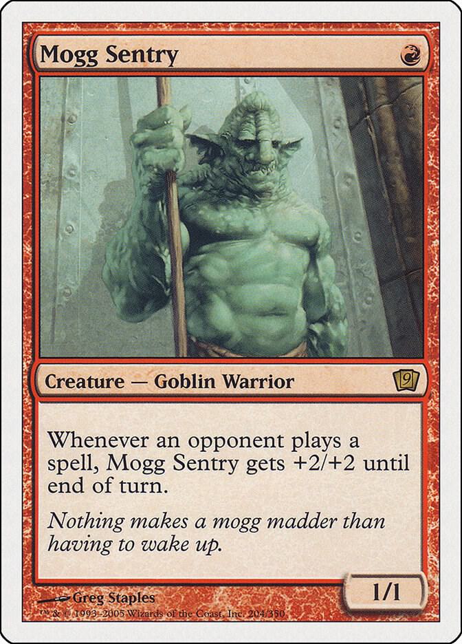 Mogg Sentry 204 card from 9th Edition