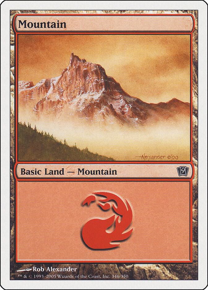Mountain 346 card from 9th Edition