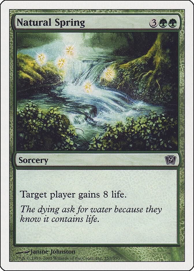 Natural Spring 257 card from 9th Edition