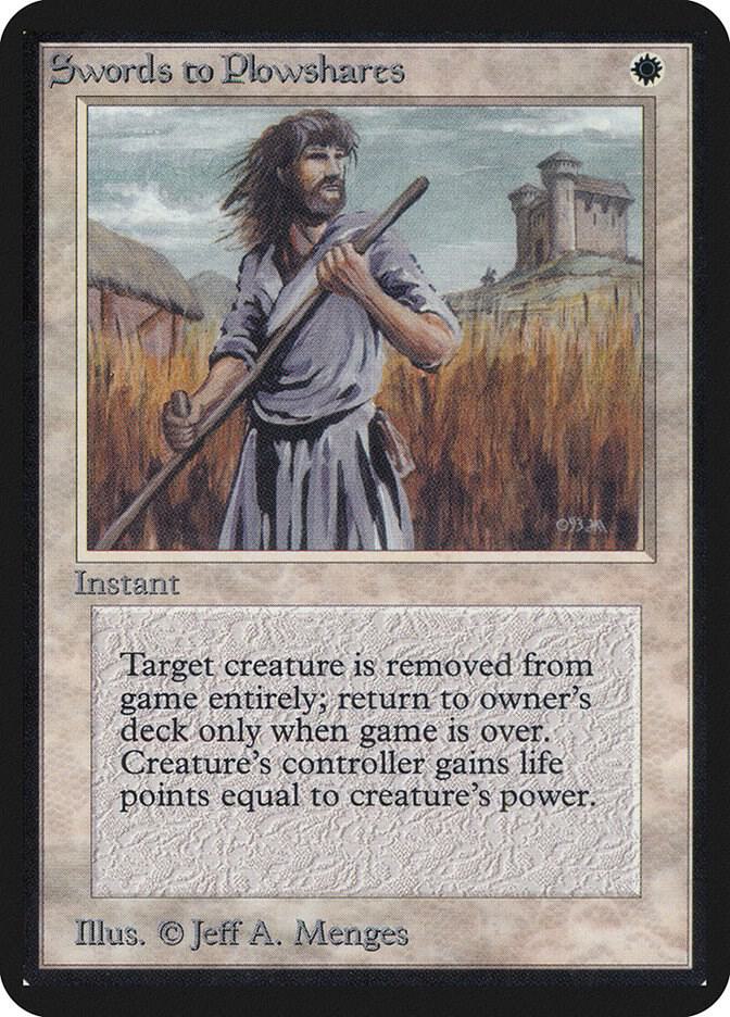 Swords to Plowshares card from Alpha Edition