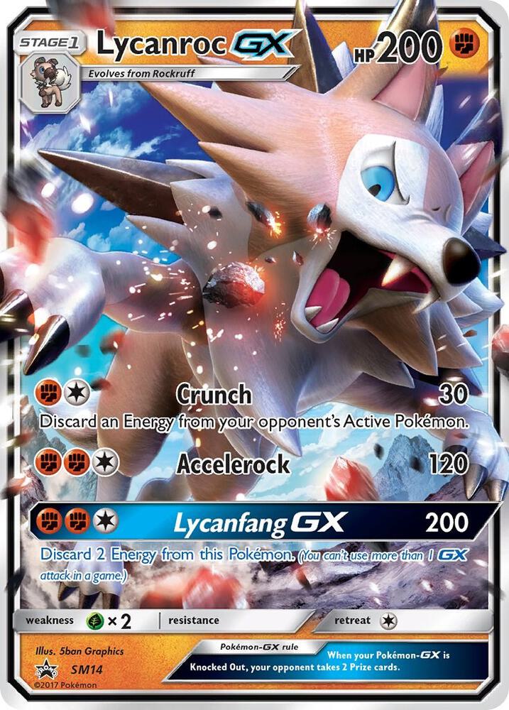 Lycanroc GX SM14 card from SM Promos