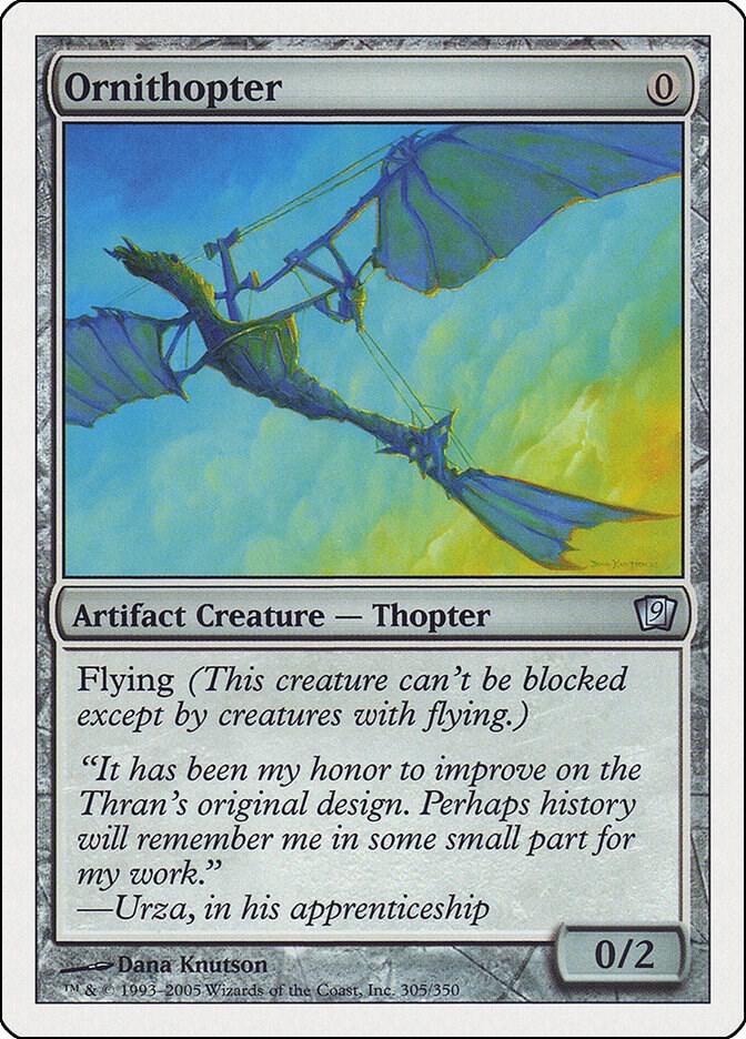 Ornithopter 305 card from 9th Edition