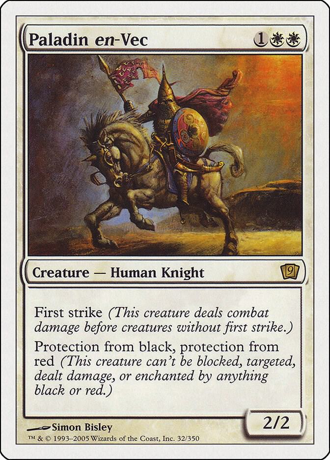 Paladin en-Vec 32 card from 9th Edition