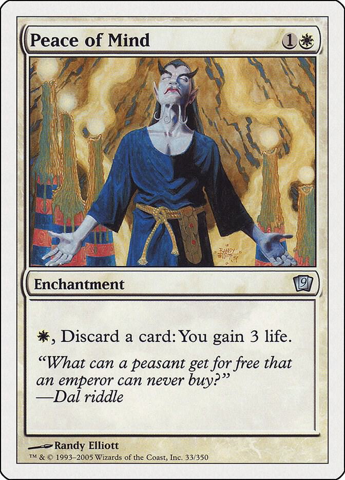 Peace of Mind 33 card from 9th Edition