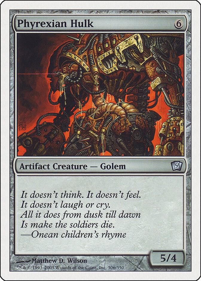 Phyrexian Hulk 306 card from 9th Edition