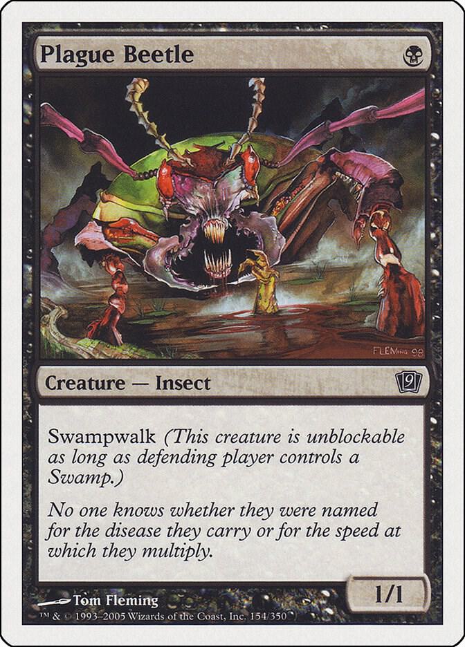 Plague Beetle 154 card from 9th Edition