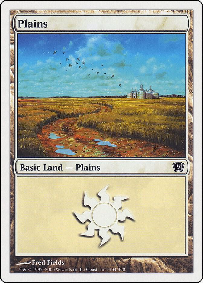 Plains 334 card from 9th Edition